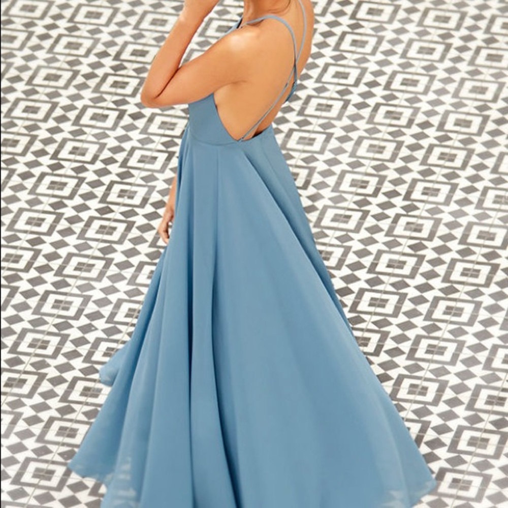 Lulu’s Slate Blue Maxi Dress